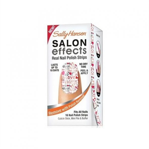 Sally Hansen Salon Effects - Gerçek Ojeden Yapılan Desenli Tırnak Bantları - Love Always 4422-01