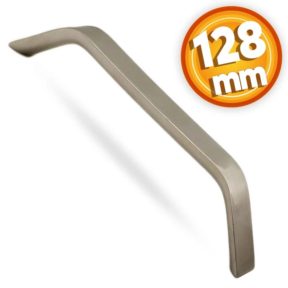 Volga Mobilya Mutfak Dolap Dolabı Çekmece Kulpu Kulpları Kulbu (128 MM-12.8 CM) Inox Metal Kulp