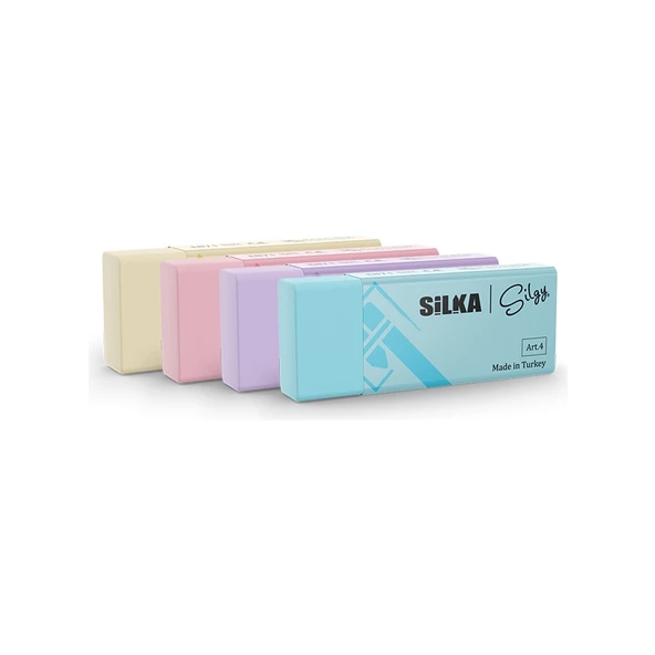 Silka Silgi 4 Adet Pastel Renk Silgi ART.44