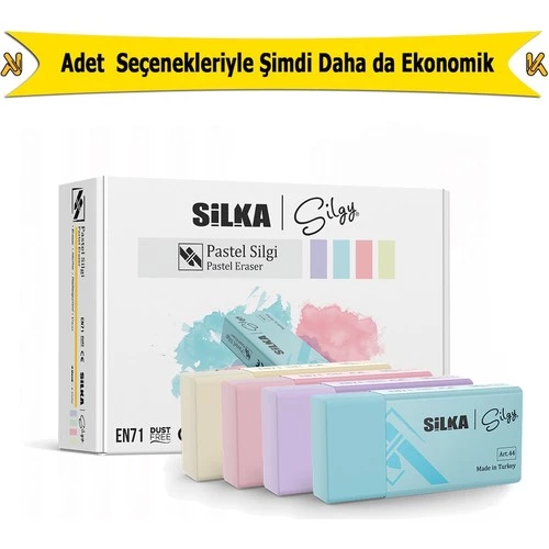 Silka Silgi 4 Adet Pastel Renk Silgi ART.44 - 2