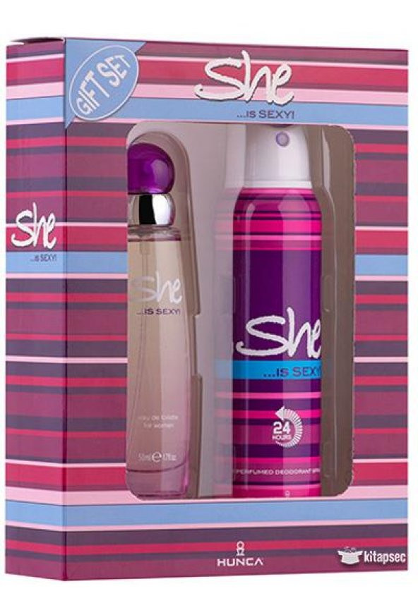 She Is Sexy Edt 50 ml + 150 ml Deodorant Kadın Parfüm Seti 8690973029119