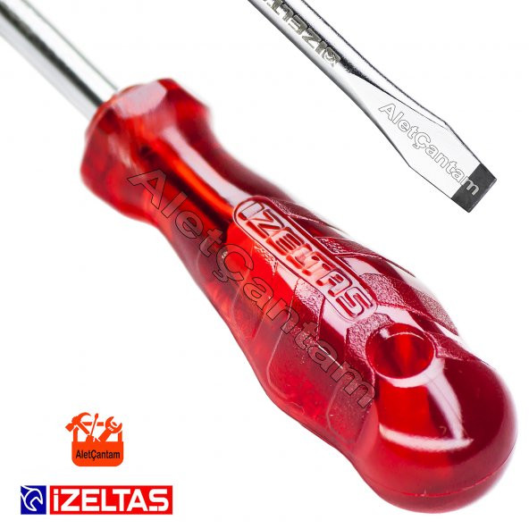 İzeltaş Düz Uçlu Tornavida Kraft 6 x 100  Genel Kullanım