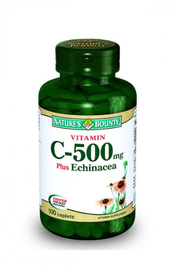 Natures Bounty Vitamin C-500 mg Plus Echinacea 100 Tablet