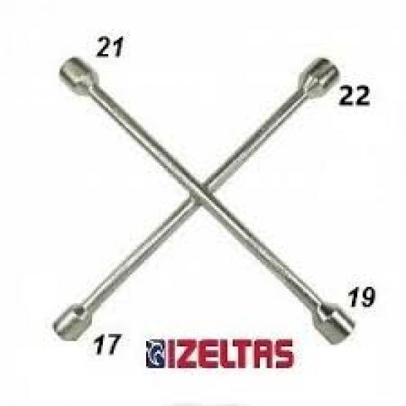 İZELTAŞ BİJON ANAHTARI İSTAVROZ TİPİ 4LÜ (17MM 19MM 21MM 22MM) - 2