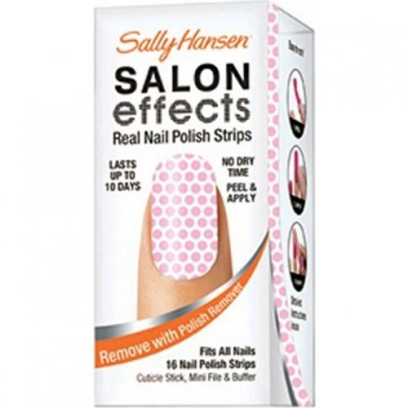 Sally Hansen Salon Effects Gerçek Ojeden Yapılan Desenli Oje Band Pink A Dot