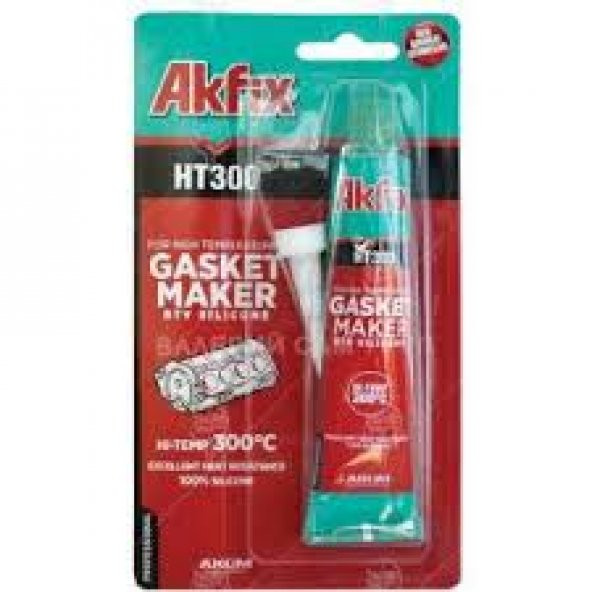 AKFİX TÜP SIVI CONTA YÜKSEK ISI SİLİKONU 300 C KIRMIZI CONTA 50ML - 3