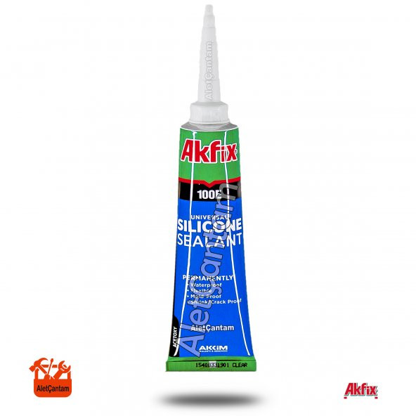 AKFİX 100E  TÜP SİLİKON ŞEFFAF 50 ML