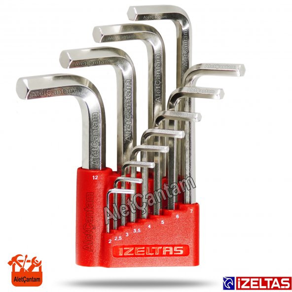 İzeltaş Alyan Anahtar Seti Allen Takımı 12 Parça