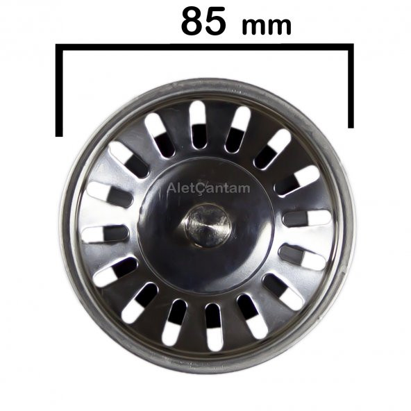 Çöpmak Büyük Mutfak Evye Lavabo Sifonu Paslanmaz Geniş Süzgeç - 3