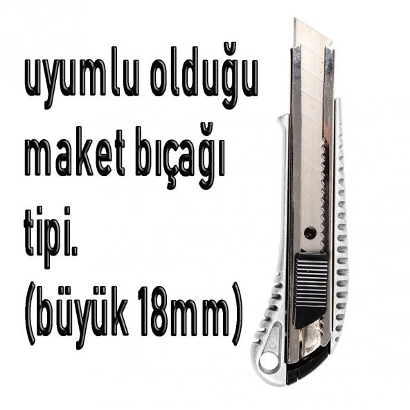 Elka Maket Bıçağı Yedeği 10Lu Paket Geniş 18MM Kalın Maket Ağzı - 2