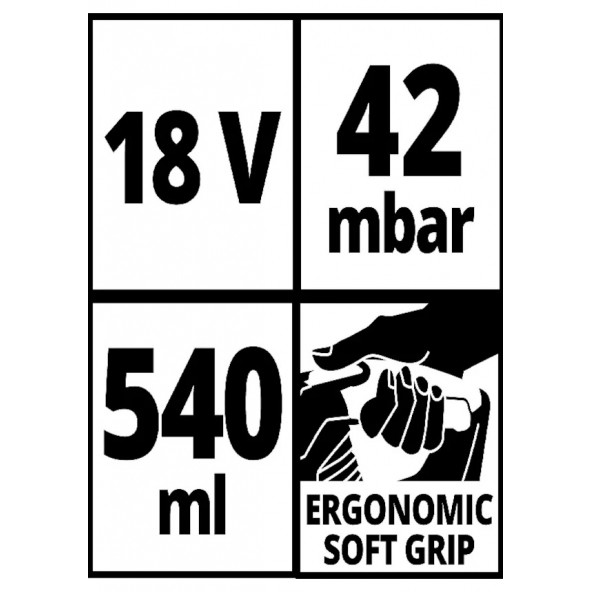 Einhell TE-VC 18 Li Akülü El Süpürgesi + 2.5 Ah Starter Kit - 3