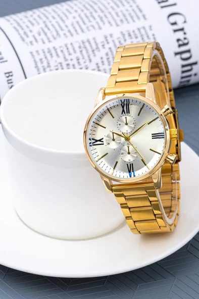 Sirius Kadın Gold Renk Rome Rakamlı Blok Kordon Kol Saati ST-304226 - 2