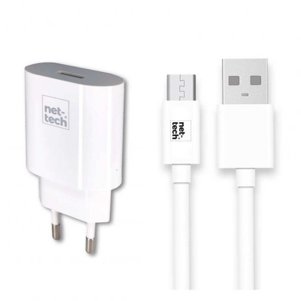 Nettech NT-HCH01 2100 mAh Şarj Aleti + Micro USB  Kablo