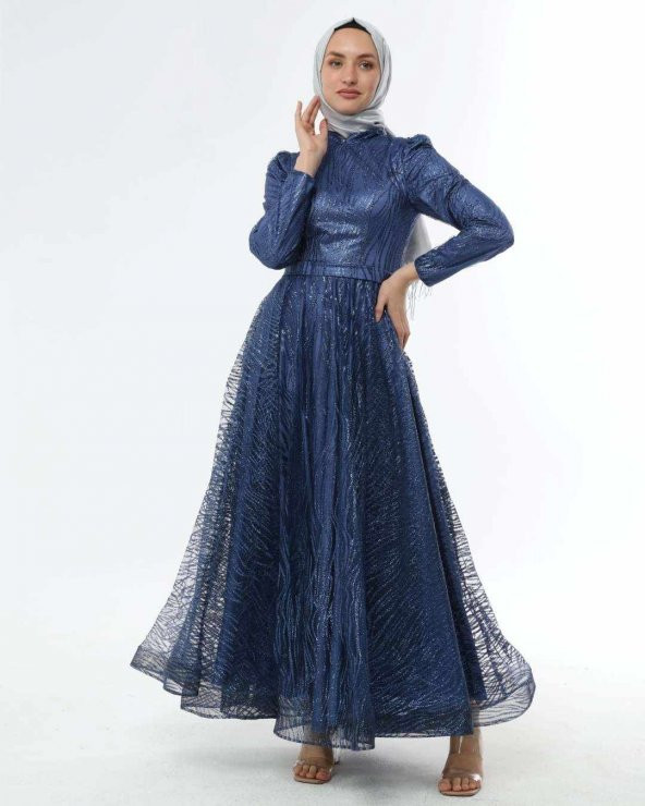 Simli Tül Prenses Model Abiye MC0707 - 3