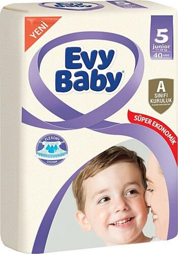 Evy Baby Çocuk Bezi 5 Numara 40'lı