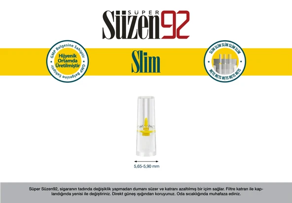 Süzen92 Slim Süper Ekonomik Paket 540 Adet Sigara Filtresi + Adaptör 60 Adet + Taşıma Kutusu 2 Adet - 3