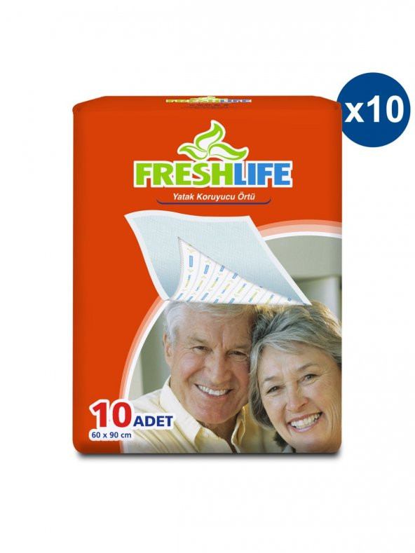 Freshlife Yatak Koruyucu Örtü 60x90 cm 10x10 (100 Adet) - 1