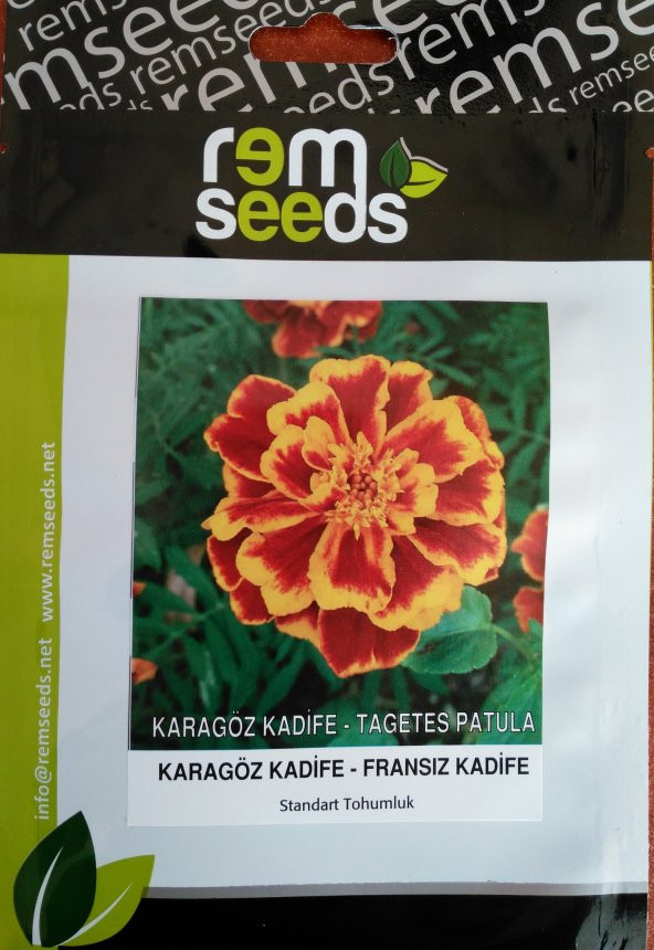 Fransız Kadife Çiçeği Tohumu (Karagöz Kadife) - Tagetes Patula (~ Takribi 20 Tohum)
