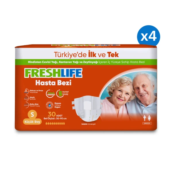 Freshlife Small Beden Küçük Boy Yetişkin Hasta Bezi 30x4 (120 Adet) - Resim 2