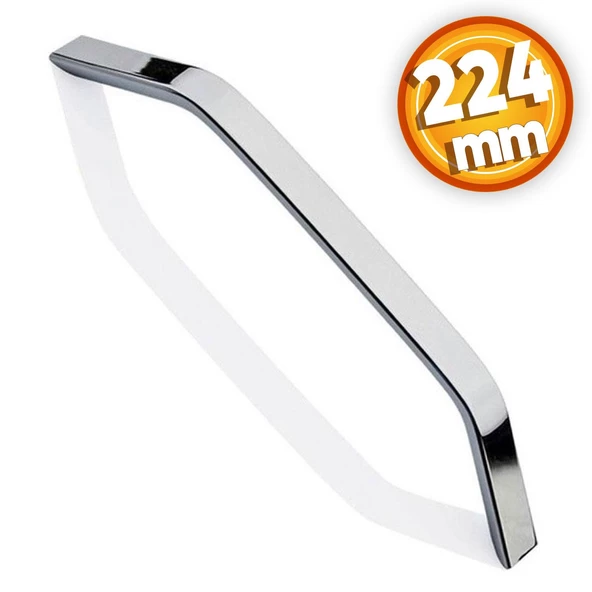 Volga Mobilya Mutfak Dolap Dolabı Kapak Çekmece Kulpu Kulpları Kulbu 224 Mm Parlak Krom Metal Kulp