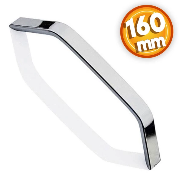 Volga Mobilya Mutfak Dolap Dolabı Çekmece Kulpu Kulbu (160 MM-16.0 CM) Parlak Krom Metal Kulpları