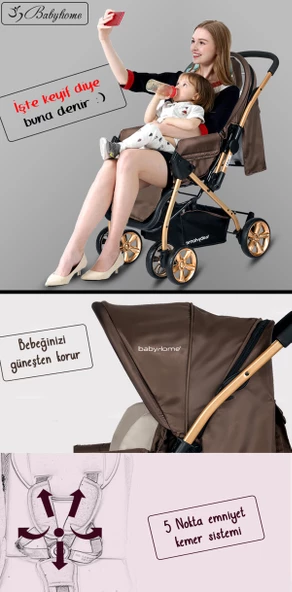 Baby Home 760t Çift Yönlü Travel Sistem Bebek Arabası - 3
