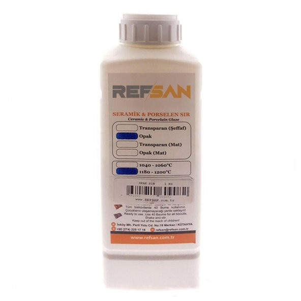 Porselen Sırı (Opak) Yd. 1180 °C 1 kg - Resim 2