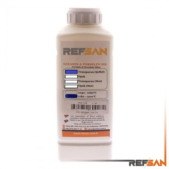 Porselen Sırı SIVI HAZIR (Şeffaf) Yd. 1180 °C 1 kg - Resim 2