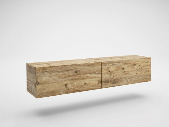 Woodn Love Toprak 150 Cm Duvara Monte Tv Ünitesi - Atlantik Çam / Siyah - 2