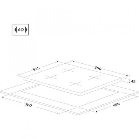 ukinox Rubix 5 Ankastre Cam Ocak - 2