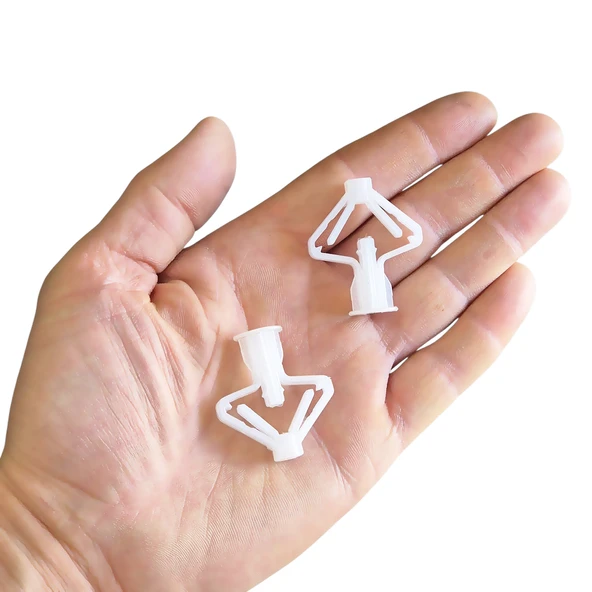 Kanatlı Alçıpan Dübeli Plastik Kelebek Dubel 100 'Lü Paket - Resim 2