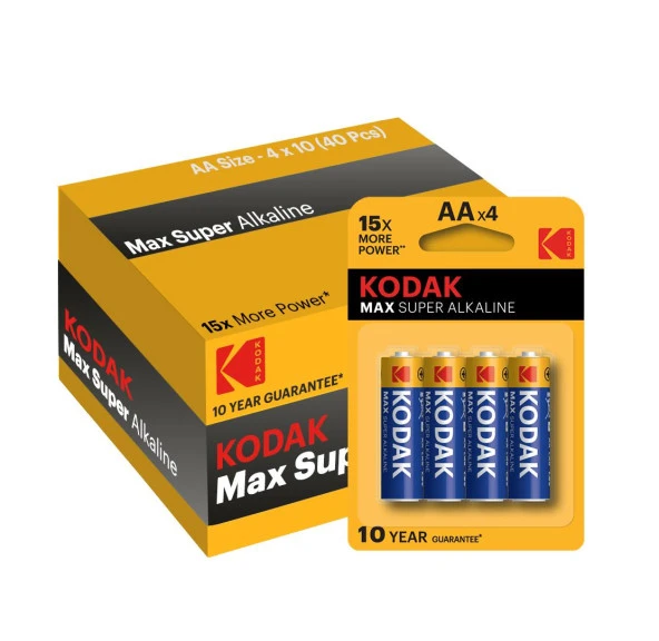 Kodak 40 Adet Max Super Alkalin Kalem Pil