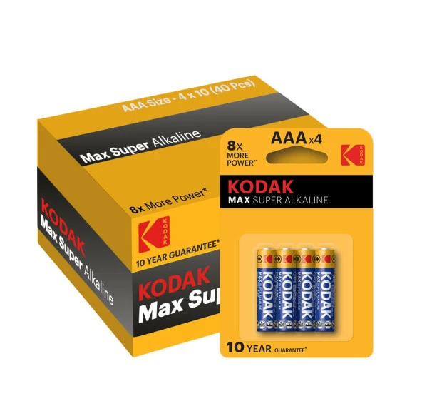 Kodak 40 Adet Max Super Alkalin ince Pil