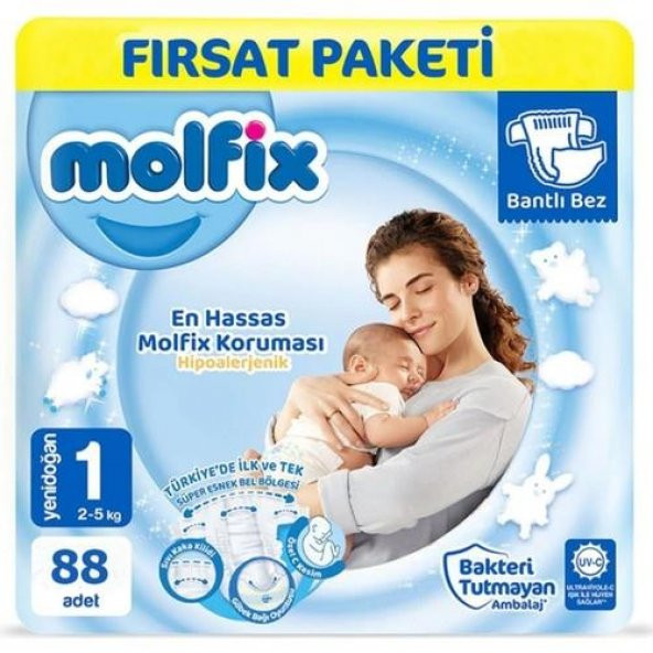 Molfix 1 Numara 88 Adet Bebek Bezi