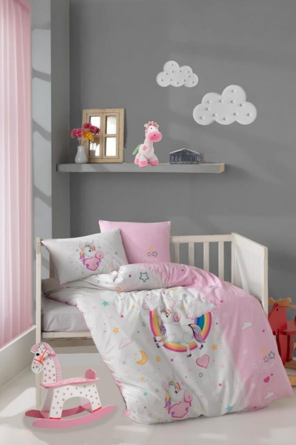 Clasy Bebek Nevresim Takımı Pony V1 Pembe