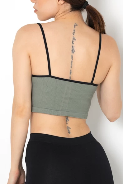 Gigotto Seamless Dantel Detaylı Ripli Büstiyer - 6