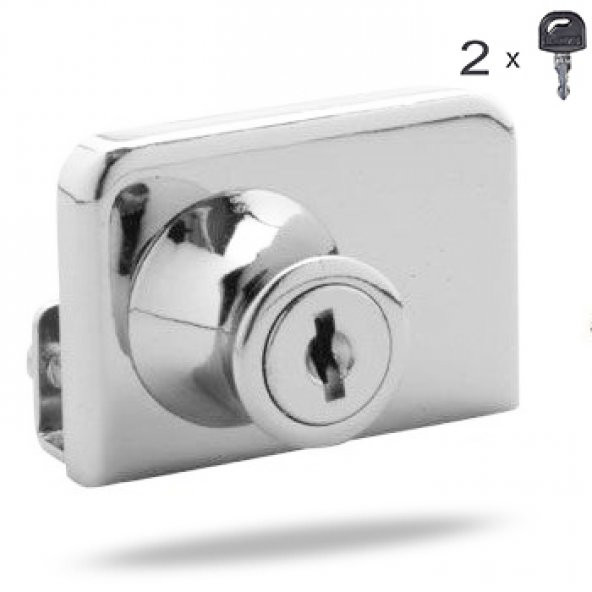 555 - Canex Cam Dolap Kilidi - Çift Kapaklı Kilit