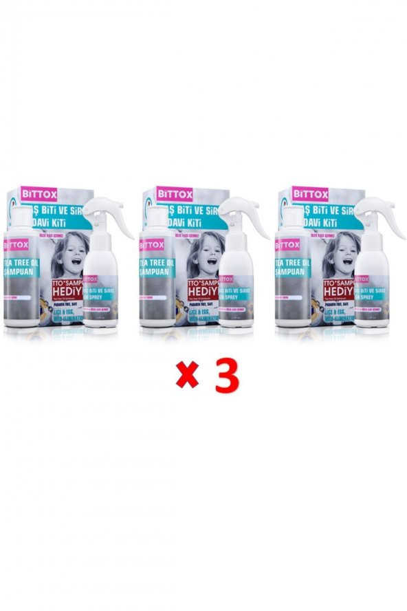Bit Spreyi 100 Ml + Çay Ağacı Yağı Bit Şampuanı 150 Ml + Çelik Tarak Hediyeli X 3 Adet - 1