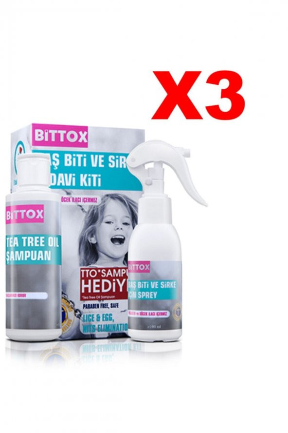 Bit Spreyi 100 Ml + Çay Ağacı Yağı Bit Şampuanı 150 Ml + Çelik Tarak Hediyeli X 3 Adet - 2