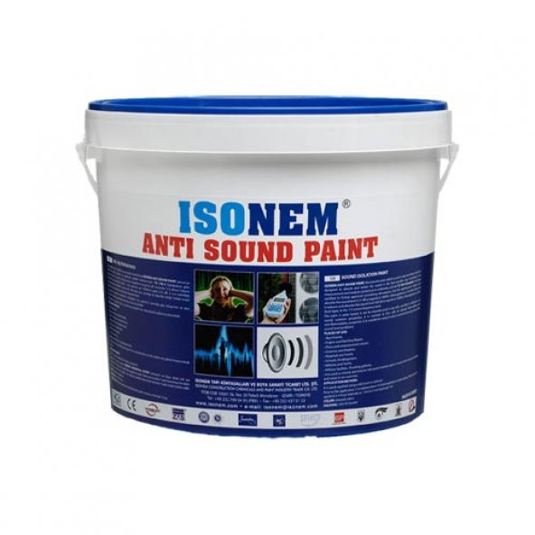İsonem Anti Sound Paint Ses Yalıtım Boyası Beyaz 18 Lt.