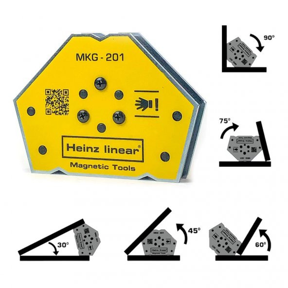 Heinz Linear Mkg201- s Manyetik Açılı Kaynak Tutucu Mıknatıs Gönye