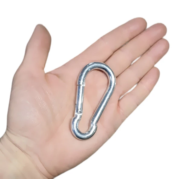 Aletçantam 8 mm Yaylı Karabina Salıncak Hamak Askı Kanca Kilidi -5 Adet - 2