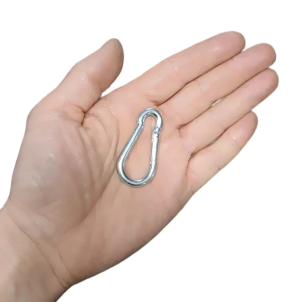 Aletçantam 5 mm Yaylı Karabina Askı Kanca Kilidi -10 Adet - 2