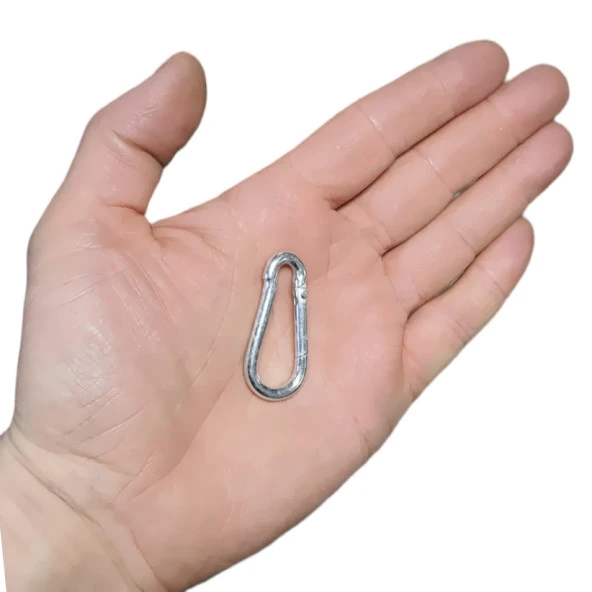 Aletçantam 4 mm Yaylı Karabina Askı Kanca Kilidi -10 Adet - 2