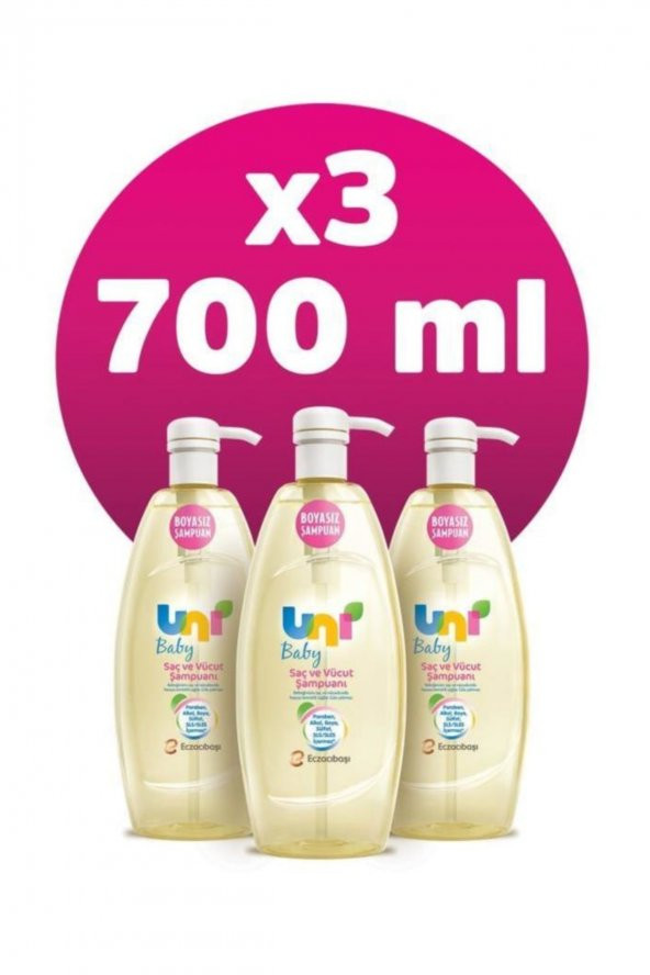 Uni Baby Şampuan 700 Ml 3lü