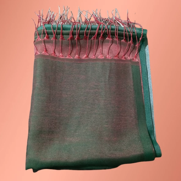 Yeşil ŞAL - Yeşil Pembe 68 x 190 - 2