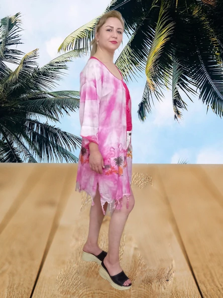 Pembe Kisa Pareo - Pembe Standart - 3
