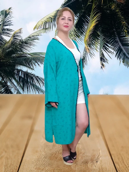 Pareo Plaj Giyim - Su Yeşili Standart - 2