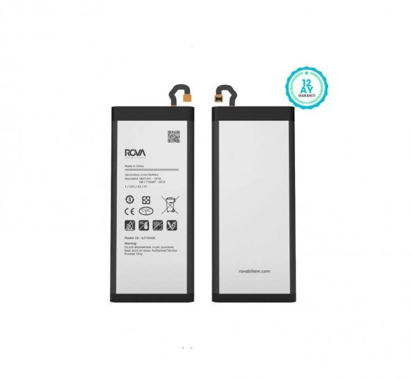 Rova Samsung J730 J7 Pro Batarya Pil 3600mAh 1Yıl Garantili