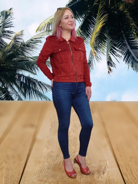 Kısa Kadife Ceket - 2